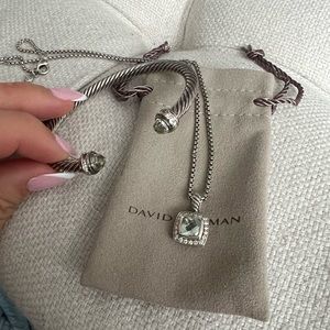 David Yurman Cable Classic bracelet with Prasiolite and Pavé Diamonds